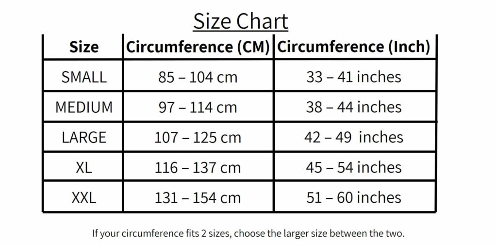 Size Chart For Pregnancy Support Belt
