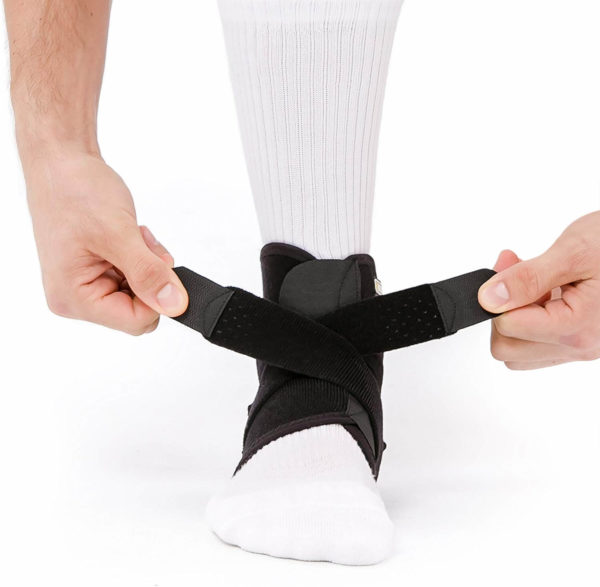 Elastic Ankle Brace over sock