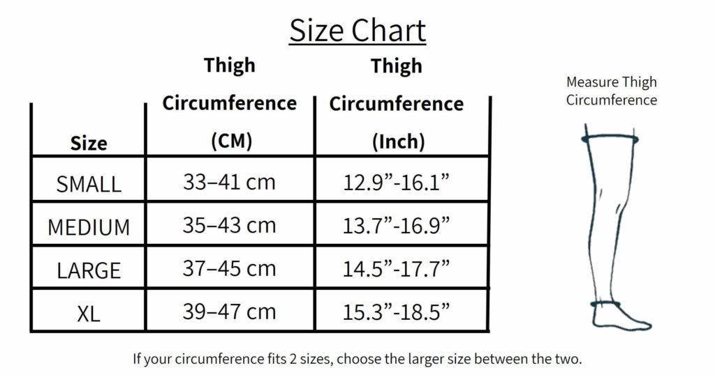 Compression Leg Sleeves Size Chart